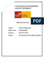 SE Practical List