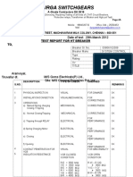 Vacuum Circuit Breaker Test Report