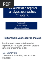 Discourse and register analysis approaches - originalنسخة