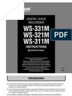 Olympus Digital Voice Recorder WS-311M WS-321M Manual English