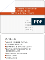 Venture Capital Financing in Biotechnology Issues and Challenges