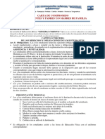 Acta de Compromiso Entre Docentes, Padres y Estudiantes 2018 - 2019