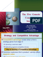 The Five Generic Competitive Strategies: Chapter Title