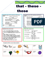 Demonstratives Grammar Drills Oneonone Activities - 110170