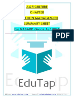 Attachment Summary Sheet - Irrigation Management