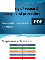 Planning of Research Design and Procedure