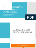 Flujo Sanguineo y Trasferencia Placentaria de Agentes Anestesicos