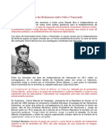 Historia de Las Relaciones Entre Cuba y Venezuela