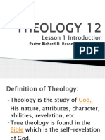 THEOLOGY 12 - Lessons