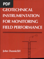 Geotechnical Instrumentation For Monitoring Field Performance