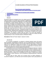 La Inspección Como Medio de Prueba en El Proceso Penal Venezolano