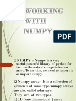 Working With Numpy