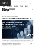 Registros Electrónicos y Firmas Electrónicas (CFR 21 Parte 11)