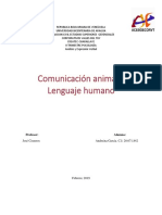 Comunicación Animal y Lenguaje Humano