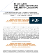 El Retorno de Los Sabios Conversaciones Sobre Cristianismo Cabala Sufismo Teosofia Filosofias de PDF