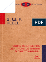 (Leituras Filosóficas) G. W. F. Hegel - Sobre As Maneiras Científicas de Tratar o Direito Natural-Loyola (2007) PDF