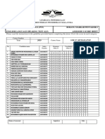 Assessors Score Sheet