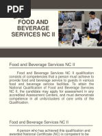 FOOD AND BEVERAGE SERVICES NC II Module 1