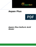 Aspen Plus Sulfuric Acid Model