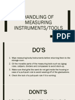 Handling of Measuring Instruments