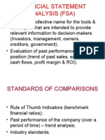 Financial Statement Analysis (Fsa)