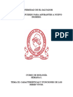 Semana 5 - Características y Funciones de Los Seres Vivos PDF