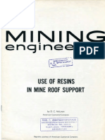 Resins in Mine Roof Support - I