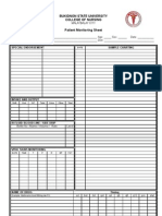 Bukidnon State University College of Nursing Patient Monitoring Sheet