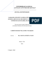 Calidad y Satisfacción Del Usuario Del Centro de Salud de Palmira Perú