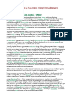 La Conciencia Moral y Ética Como Competencia Humana General