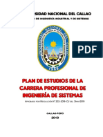 Plan de Estudios de Ingeniria de Sistemas 2019