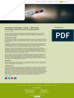 Tungsten Halogen Lamp - Working Principle, Spectrum & Construction PDF