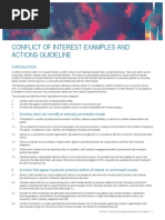 Conflict of Interest Examples and Actions Guideline