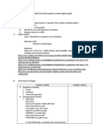 A Detailed Lesson Plan On Introduction To Statistics