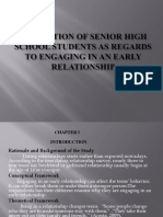 Perception of Senior High School Students As Regards