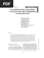 Una Modalidad de Intervencion Sistemica en El Contexto Salud Talleres Multifamiliares en Enfermedad Cronica