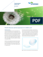 Sysmex SEED Platelet Detection and The Importance of A Reliable Count