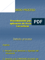 El Debido Proceso y Acciones Correctivas MEP