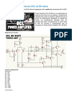 Amplificador de Potencia OCL de 50 Vatios