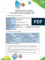 Guía de Actividades y Rúbrica de Evaluación - Tarea 1 - Comprender Los Principios de La Biología Celular