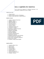 Lista 35 Países y Capitales de América