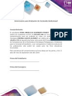 Autorización para Grabación de Contenido Audiovisual