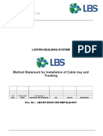 Method Statement For Cable Tray and Truncking Installation