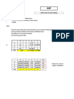 AHP Exercise