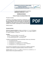 Roteiro de Estudos 5 - Álgebra I - Gabarito