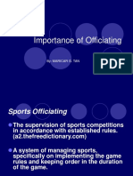 Importance of Officiating