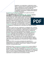 El Derecho de Los Trabajadores A Ser Capacitados y Adiestrados Emana Del Artículo 123 Apartado