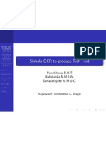 Sinhala OCR To Produce Rich Text: Punchihewa D.H.T. Nishshanka N.M.J.W. Samaranayake M.M.U.C