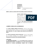 Demanda de Divorcio Santos Lopez Sonapo