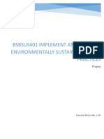 Bsbsus401 Implement and Monitor Environmentally Sustainable Work Practices